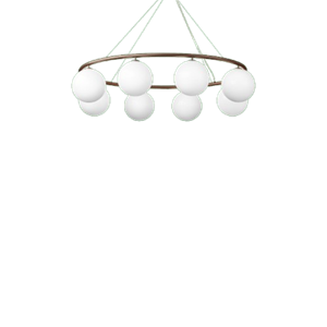 Nuura Miira 8 Ovaler Kronleuchter Bronze/Opal