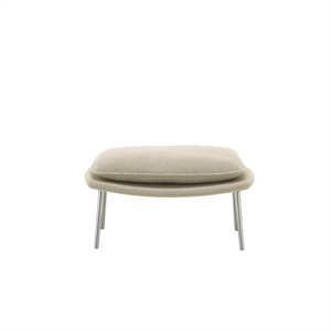 Vitra Slow Ottoman Flocca 0650/ Beige 02/ Chrom