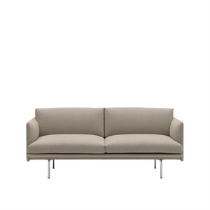 Muuto Outline 2-Sitzer-Sofa Ecriture 240 Aluminium