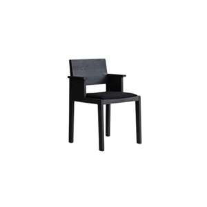 Vaarnii 016 Maasto Esszimmerstuhl mit Armlehne und gepolstertem Sitz Schwarz/ Quadratisch 0194