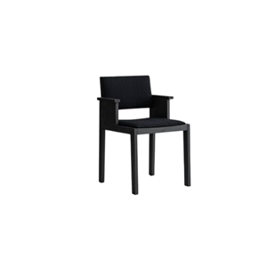 Vaarnii 016 Maasto Esszimmerstuhl mit Armlehnen und Gepolstertem Sitz/Rücken Schwarz/quadratisch 0194