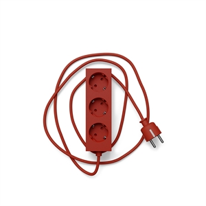 Pedestal Power Bar Steckdosenleiste 500 cm Brennendes Rot