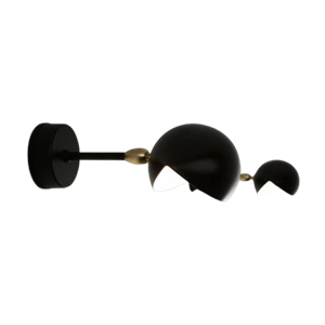 Serge Mouille Eye Wandlampe Klein Schwarz