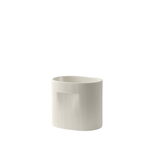 Muuto Ridge Planter H24 Gebrochenes Weiß