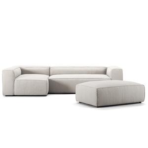 Decotique Grand 4-Sitzer Sofa Divan Open End mit Fußhocker Links Mondweiß