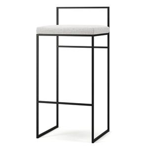 Department Barhocker mit Rückenlehne 90 cm Schwarz/Pazifikweiß