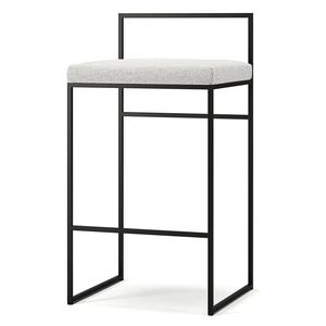 Department Barhocker mit Rückenlehne 80 cm Schwarz/Pazifikweiß