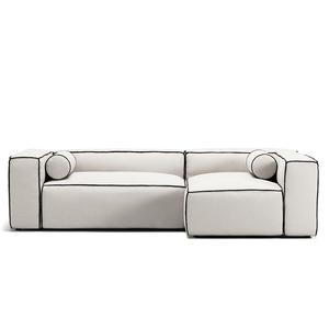 Decotique Grand Hue 3-Sitzer Sofa Divan Rechts Steam/ Weiß/Graphitgrau
