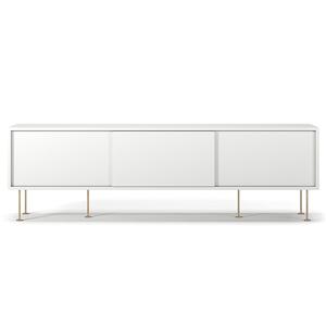 Decotique Vogue TV-Bank mit Beinen 180 Weiß/ Messing