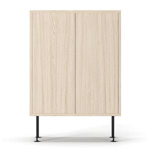 Decotique Vogue 64 Schrank Weiß pigmentierte Eiche/ Schwarz
