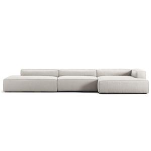Decotique Grand 5-Sitzer Sofa Open End Links Mondweiß