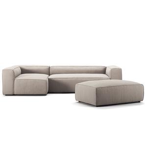 Decotique Grand 4-Sitzer Sofa Divan Open End mit Fußhocker Links Sandschale/ Beige