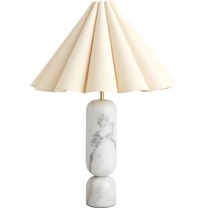 Decotique Lauren Tischlampe Weiß/Natur