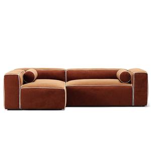 Decotique Grand Hue 3-Sitzer Sofa Divan Links Mondweiß/ Kupfer