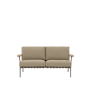 Muuto Settle Outdoor 2-Sitzer Sofa Rippengewebe 5/Taupe