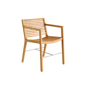 Sibast Furniture RIB Gartenstuhl mit Armlehnen Teak