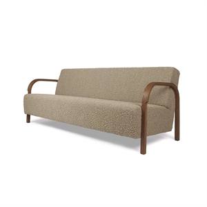Mazo ARCH 3-Sitzer-Sofa Nobilis/Taiga Taupe/Geräucherte Eiche