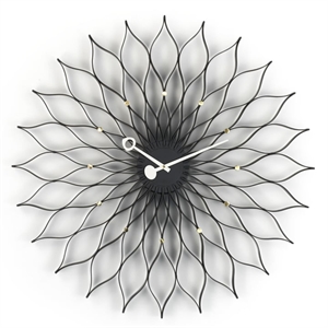Vitra Sunflower Clock Schwarz/ Messing