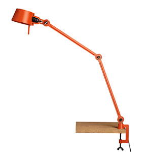 Tonone Bolt Tischlampe, Doppelarm mit Klemme , Auffälliges Orange