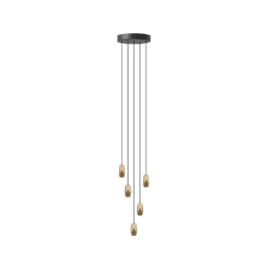Umage Brighter Days Penta Pendelleuchte mit Cluster 5 Messing