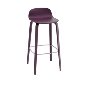 Muuto Visu Barhocker mit Lampensockel H75 Dunkelviolett