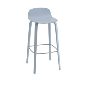 Muuto Visu Barhocker mit Lampensockel H75 Hellblau