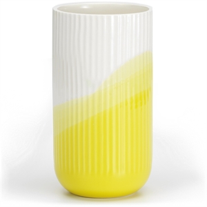 Vitra Herringbone Ribbed Vase Gelb