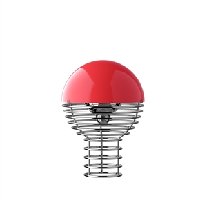 Verner Panton Wire Tragbare Lampe Rot